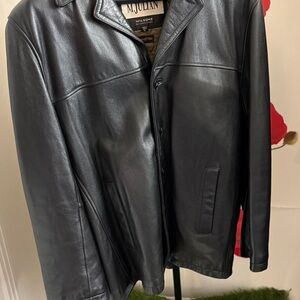 Vintage Wilson’s Black Leather Jacket for Men (XL)